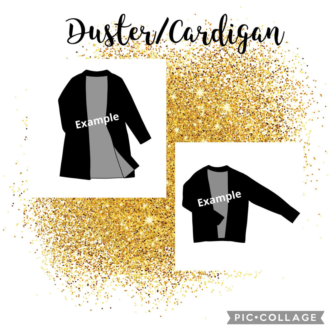 Mystery Cardigan / Duster Template